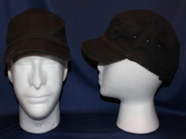 black engineer's hat