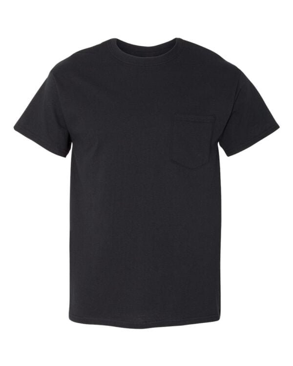 Gildan black ultra cotton pocket T-shirt