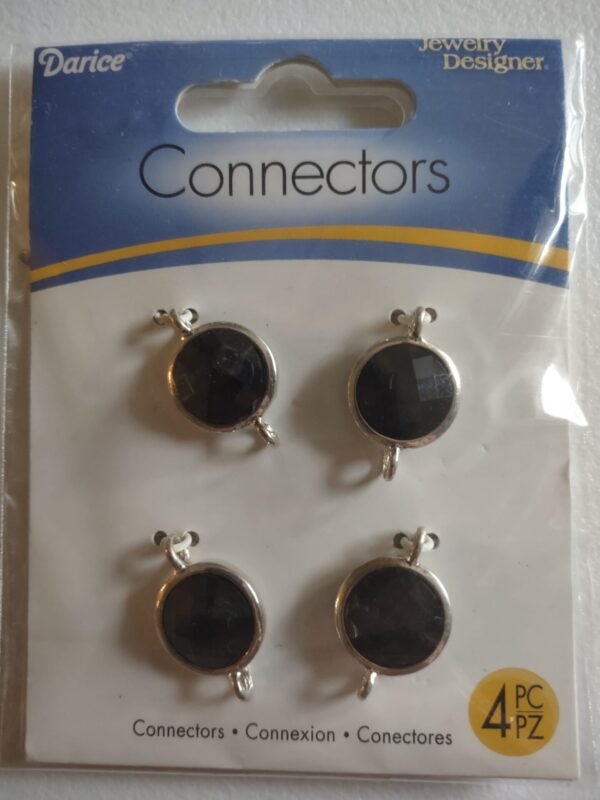black colored jewelry connectors