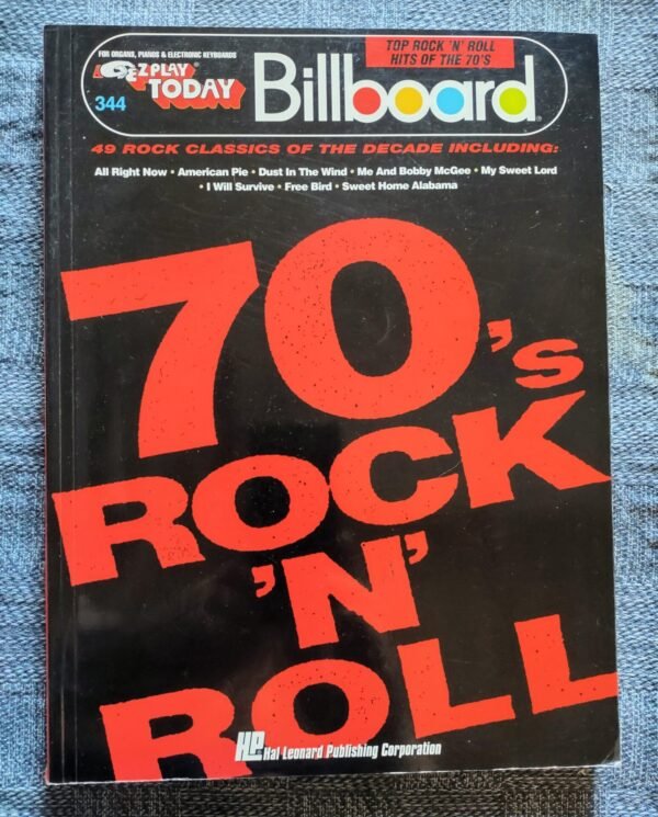 70's Rock N Roll sheet music book