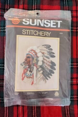 Indian Chief crewel embroidery kit