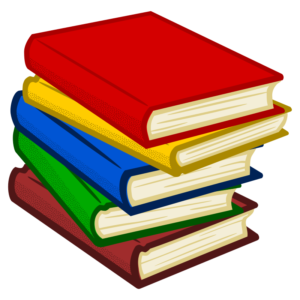 Colorful clipart of Stacked Books