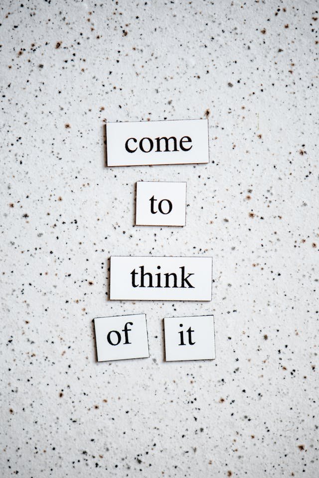 come to think of it as common sense or whatever