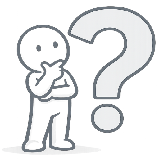 Person standing beside a large question mark, wondering what to do next