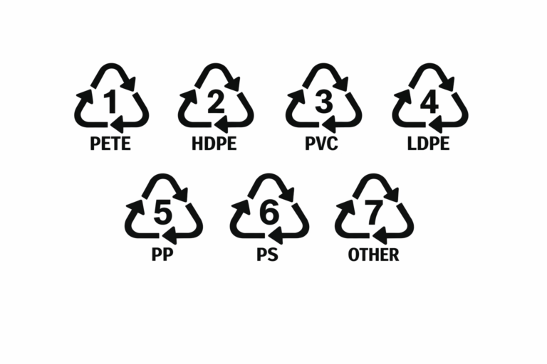 recycling codes with the names