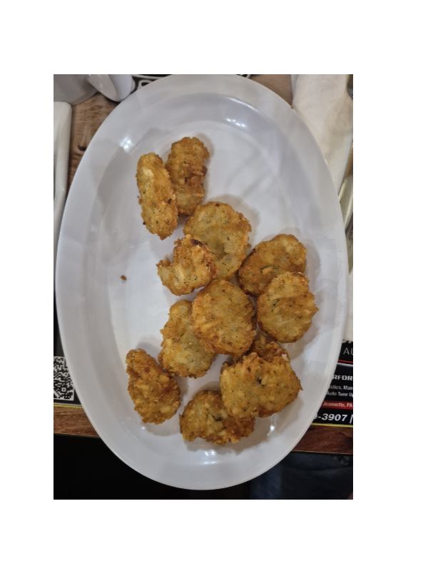 Potato pancakes served for breakfast at Kastners